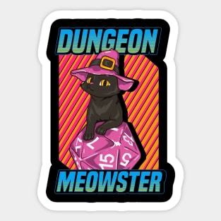 Cute & Funny Dungeon Meowster Gaming Sticker